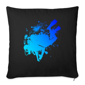 Free Dive Women's Men's Diving Diving Scuba Diving - Sofa pillowcase 17,3'' x 17,3'' (45 x 45 cm) - black - Front