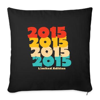 2015: Limited Edition - 9th Anniversary - Sofa pillowcase 17,3'' x 17,3'' (45 x 45 cm) - black - Front