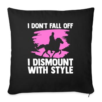 Horse Lover Horse Riding Equestrian - Sofa pillowcase 17,3'' x 17,3'' (45 x 45 cm) - black - Front