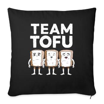Tofu Lustiges - Sofakissenbezug 45 x 45 cm - Schwarz - Vorne