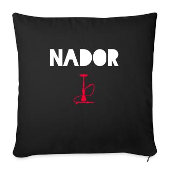 Meilleur Shisha souvenir Nador - Housse de coussin décorative 45 x 45 cm - noir - Devant