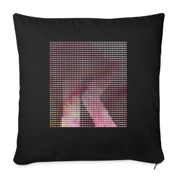 Letter K, name, the letter K - Sofa pillowcase 17,3'' x 17,3'' (45 x 45 cm) - black - Front