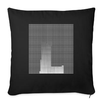 Letter L, name, the letter L - Sofa pillowcase 17,3'' x 17,3'' (45 x 45 cm) - black - Front