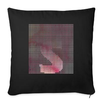Letter S, name, the letter S - Sofa pillowcase 17,3'' x 17,3'' (45 x 45 cm) - black - Front