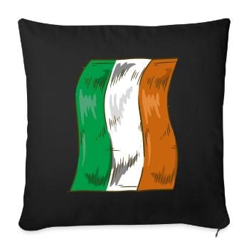 Drapeau irlandais Vintage Drapeau irlandais Dublin - Housse de coussin décorative 45 x 45 cm - noir - Devant