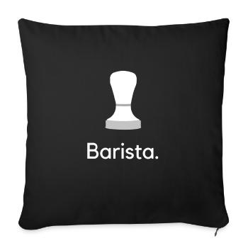 Tamper Barista Kaffee - Sofakissenbezug 45 x 45 cm - Schwarz - Vorne