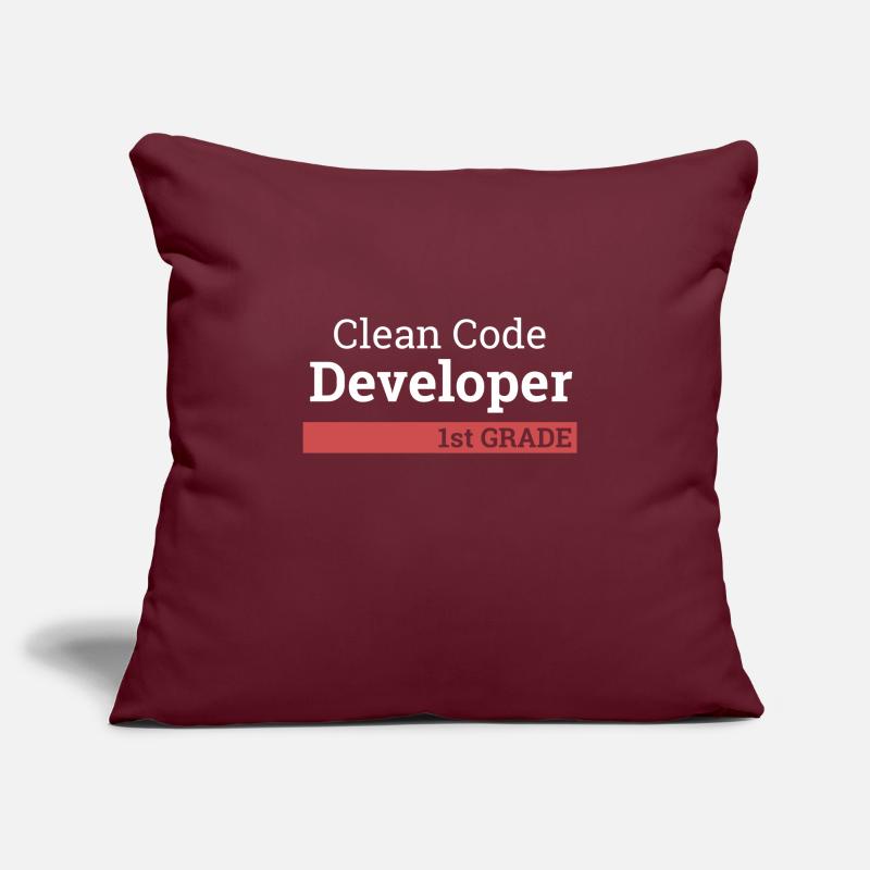 « Clean Code Developer second grade » | Programmer Housse de coussin décorative 45 x 45 cm