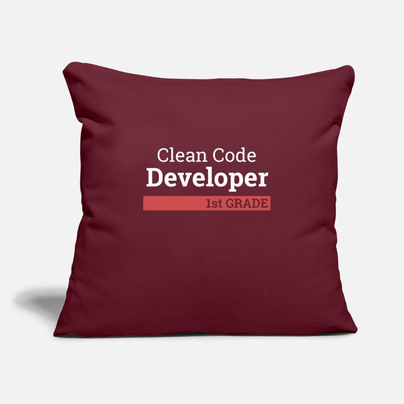« Clean Code Developer second grade » | Programmer Housse de coussin décorative 45 x 45 cm