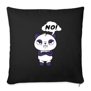 Angry Panda Angry baby panda - Sofa pillowcase 17,3'' x 17,3'' (45 x 45 cm) - black - Front