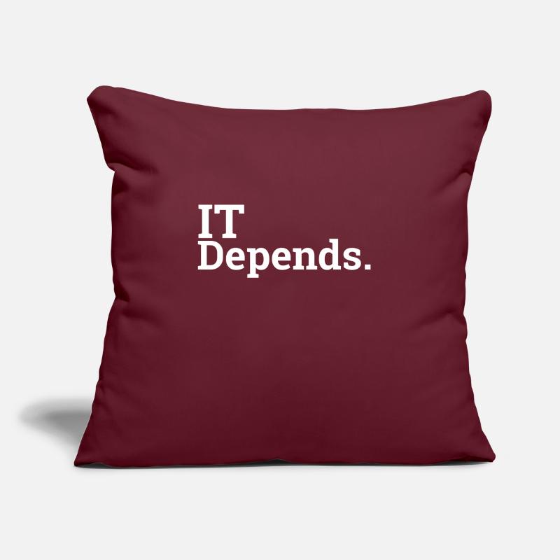 "IT Depends." | Computer Science, Computer Scientist Sofa pillowcase 17,3'' x 17,3'' (45 x 45 cm)