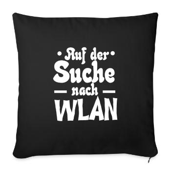 "Suche Wlan" | Informatiker - Sofakissenbezug 45 x 45 cm - Schwarz - Vorne