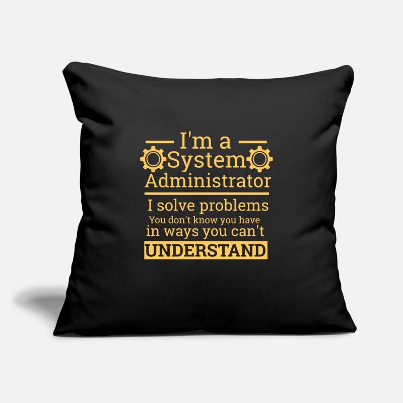 "System Administrator" | Admin Sofa pillowcase 17,3'' x 17,3'' (45 x 45 cm)