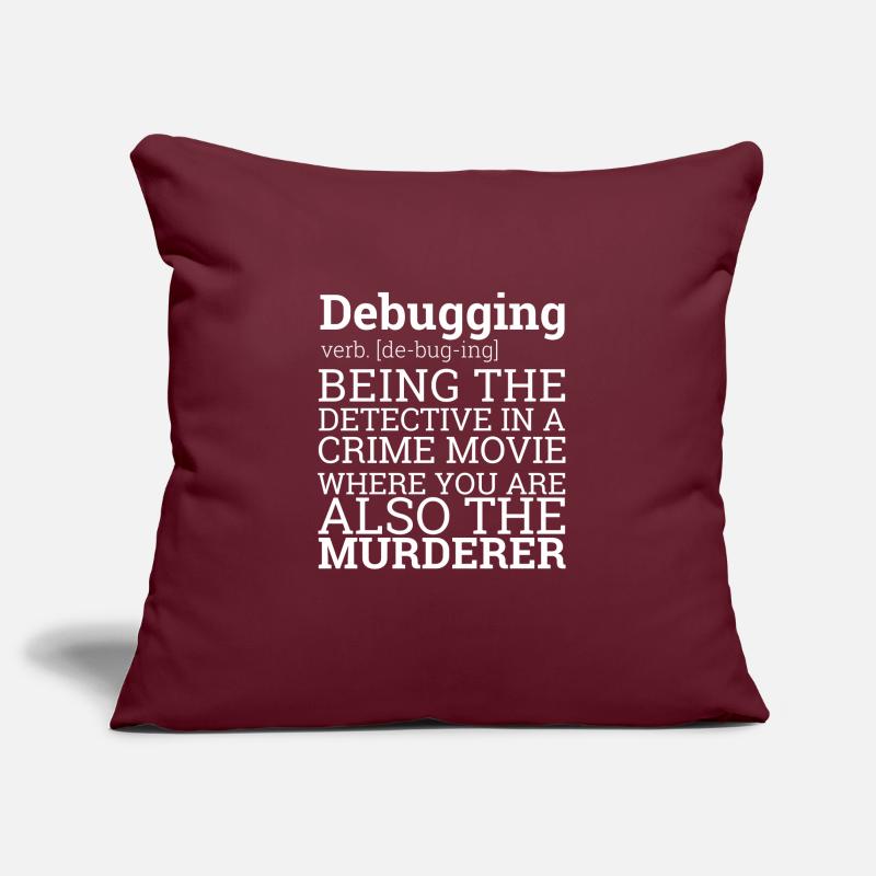 "Debugging Definition" | Programmer, Programmer Sofa pillowcase 17,3'' x 17,3'' (45 x 45 cm)