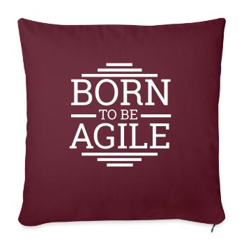 « Scrum Agile » | Scrum Master - Housse de coussin décorative 45 x 45 cm - bordeaux - Devant