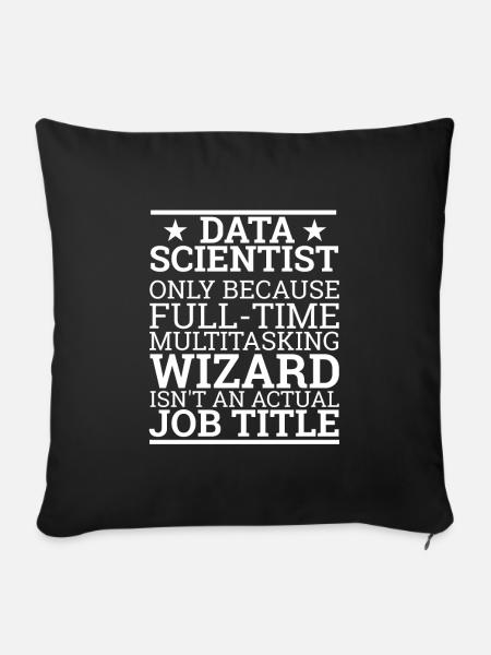 "Data Wizard" | Data Scientist - Sofakissenbezug 45 x 45 cm - Schwarz