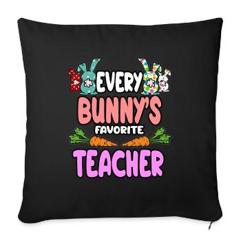 Every 's favorite teacher - Sofa pillowcase 17,3'' x 17,3'' (45 x 45 cm) - black - Front