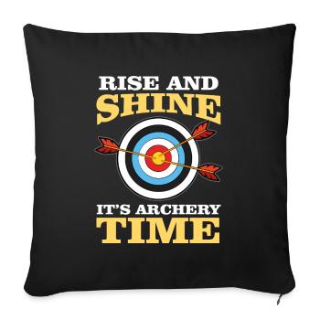 Archerie - Housse de coussin décorative 45 x 45 cm - noir - Devant