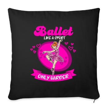 Ballet Girl Ballerina Dancer - Sofa pillowcase 17,3'' x 17,3'' (45 x 45 cm) - black - Front