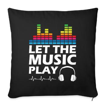 Laissez jouer la musique - Housse de coussin décorative 45 x 45 cm - noir - Devant