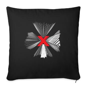 Gratte-ciel, Hochhaus, Horizon, New York - Housse de coussin décorative 45 x 45 cm - noir - Devant