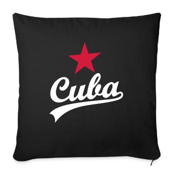 CUBA C - Sofa pillowcase 17,3'' x 17,3'' (45 x 45 cm) - black - Front