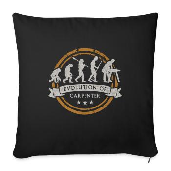 Evolution du charpentier - Housse de coussin décorative 45 x 45 cm - noir - Devant