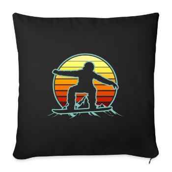 Snowboarding snowboarding snowboarder gift ideas - Sofa pillowcase 17,3'' x 17,3'' (45 x 45 cm) - black - Front