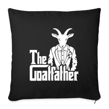Les amoureux des chèvres Goatfather - Housse de coussin décorative 45 x 45 cm - noir - Devant