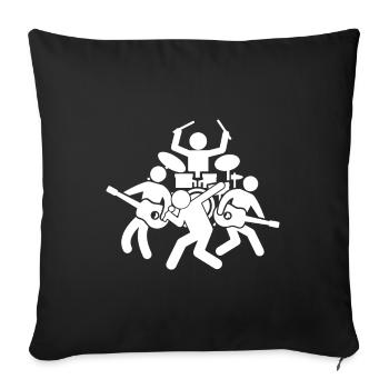 Music band musician festival gift - Sofa pillowcase 17,3'' x 17,3'' (45 x 45 cm) - black - Front