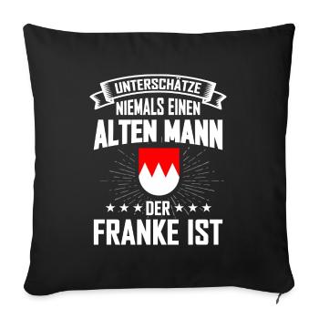 Franken Nürnberg Fränkisch Oberfranken - Sofakissenbezug 45 x 45 cm - Schwarz - Vorne