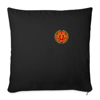 DDR NVA Armoiries - Housse de coussin décorative 45 x 45 cm - noir - Devant
