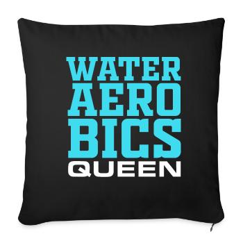 L'aérobic aquatique exercice drôle fitness natation mens - Housse de coussin décorative 45 x 45 cm - noir - Devant