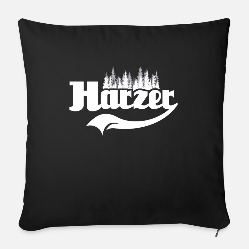 Harz Sprüche Harzer - Sofakissenbezug 45 x 45 cm - Schwarz