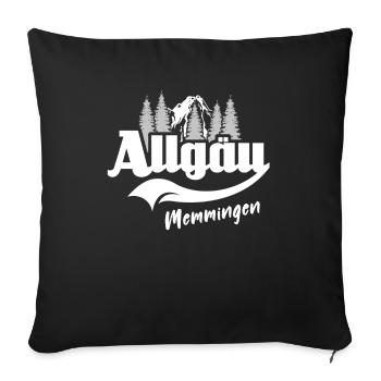 Allgäu Memmingen Allgäuer - Sofakissenbezug 45 x 45 cm - Schwarz - Vorne
