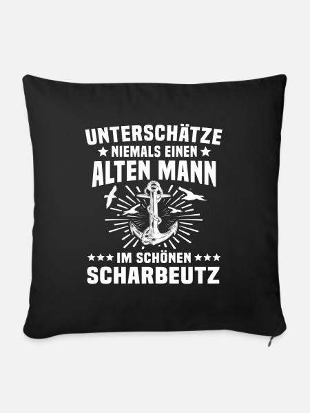 Scharbeutz - Sofakissenbezug 45 x 45 cm - Schwarz