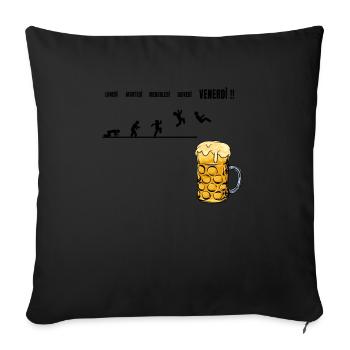 Dictons de bière drôles pour les buveurs de bière Amateurs de bière F - Housse de coussin décorative 45 x 45 cm - noir - Devant