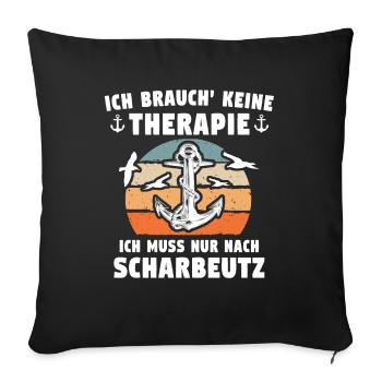Scharbeutz Sprüche Scharbeutzer - Sofakissenbezug 45 x 45 cm - Schwarz - Vorne