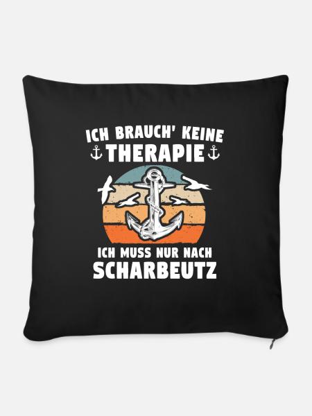 Scharbeutz Sprüche Scharbeutzer - Sofakissenbezug 45 x 45 cm - Schwarz