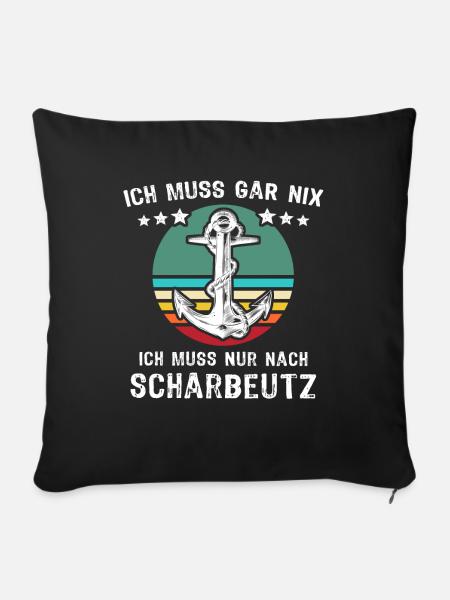 Scharbeutz Sprüche Scharbeutzer Spruch - Sofakissenbezug 45 x 45 cm - Schwarz