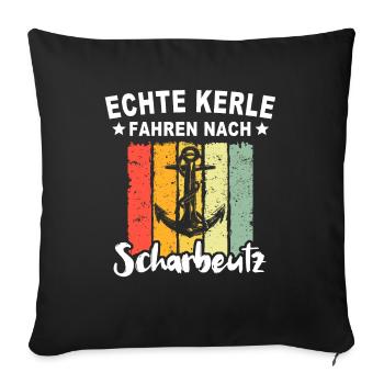 Scharbeutz Sprüche Scharbeutzer Spruch - Sofakissenbezug 45 x 45 cm - Schwarz - Vorne