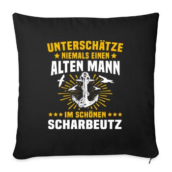 Scharbeutz Sprüche Scharbeutzer - Sofakissenbezug 45 x 45 cm - Schwarz - Vorne