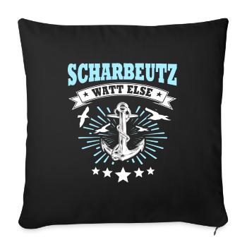 Scharbeutz Ostsee Scharbeutzer - Sofakissenbezug 45 x 45 cm - Schwarz - Vorne
