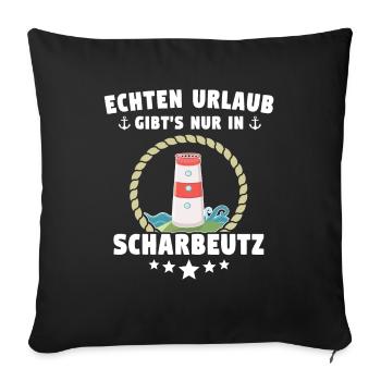 Scharbeutz Ostsee Scharbeutzer Urlaub - Sofakissenbezug 45 x 45 cm - Schwarz - Vorne