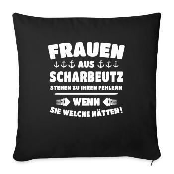 Scharbeutz Ostsee Scharbeutzer Urlaub - Sofakissenbezug 45 x 45 cm - Schwarz - Vorne