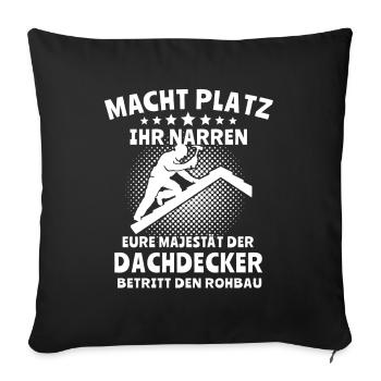 Dachdecker - Sofakissenbezug 45 x 45 cm - Schwarz - Vorne