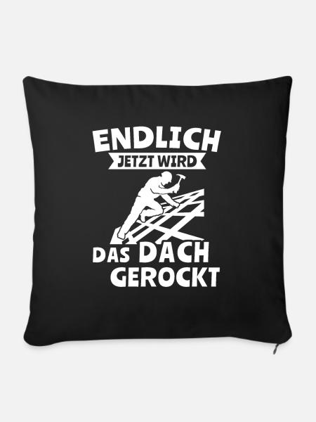 Dachdecker - Sofakissenbezug 45 x 45 cm - Schwarz