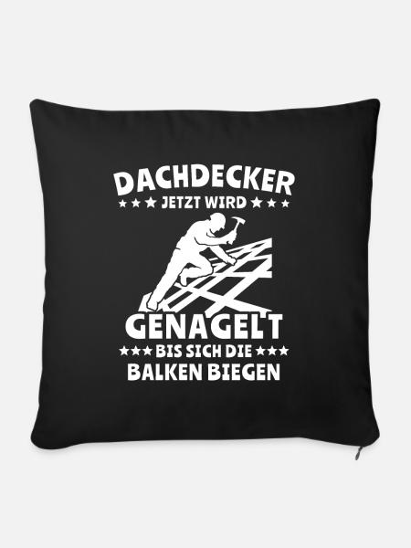 Dachdecker - Sofakissenbezug 45 x 45 cm - Schwarz
