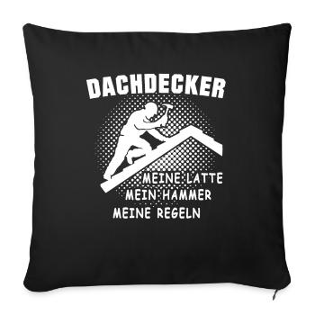 Dachdecker - Sofakissenbezug 45 x 45 cm - Schwarz - Vorne