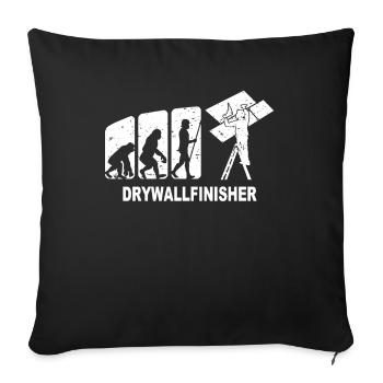 Cloison sèche - Housse de coussin décorative 45 x 45 cm - noir - Devant