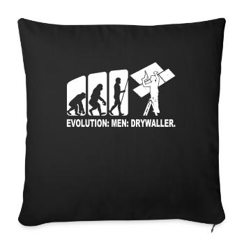 Cloison sèche - Housse de coussin décorative 45 x 45 cm - noir - Devant